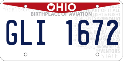 OH license plate GLI1672