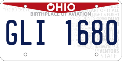 OH license plate GLI1680