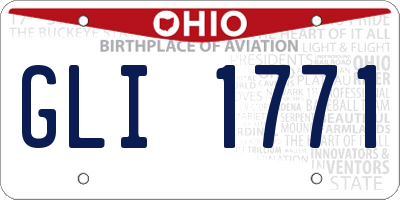 OH license plate GLI1771