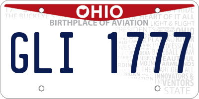 OH license plate GLI1777