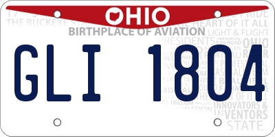 OH license plate GLI1804