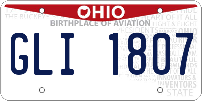 OH license plate GLI1807