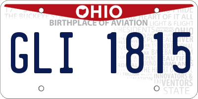 OH license plate GLI1815