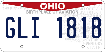 OH license plate GLI1818