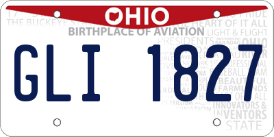 OH license plate GLI1827