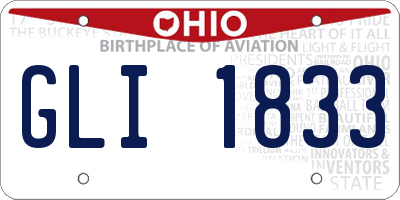 OH license plate GLI1833