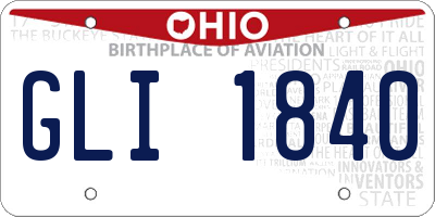 OH license plate GLI1840