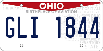 OH license plate GLI1844
