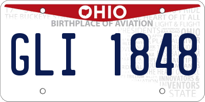 OH license plate GLI1848