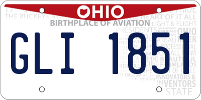 OH license plate GLI1851
