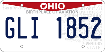 OH license plate GLI1852