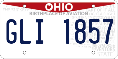 OH license plate GLI1857