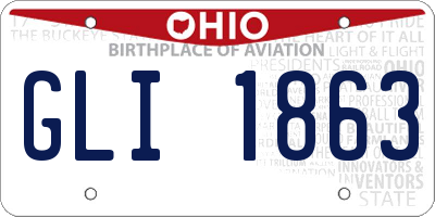 OH license plate GLI1863