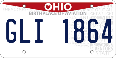 OH license plate GLI1864