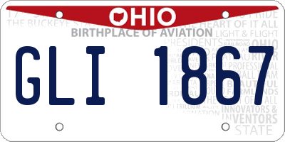 OH license plate GLI1867