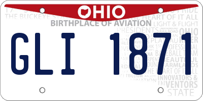 OH license plate GLI1871