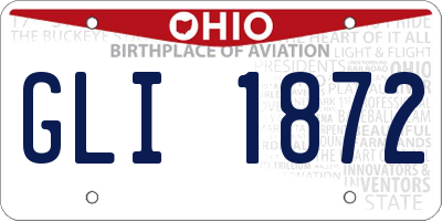 OH license plate GLI1872
