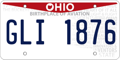 OH license plate GLI1876
