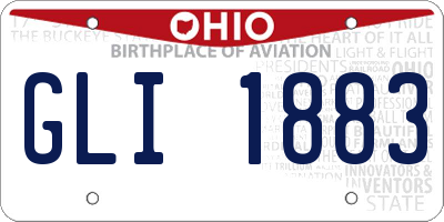 OH license plate GLI1883
