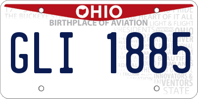 OH license plate GLI1885