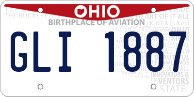 OH license plate GLI1887