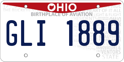 OH license plate GLI1889