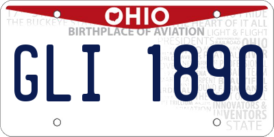 OH license plate GLI1890