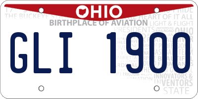 OH license plate GLI1900