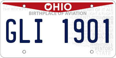 OH license plate GLI1901