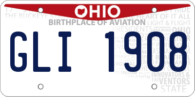 OH license plate GLI1908