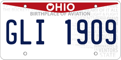 OH license plate GLI1909