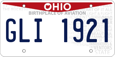 OH license plate GLI1921
