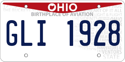 OH license plate GLI1928