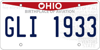 OH license plate GLI1933
