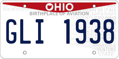 OH license plate GLI1938