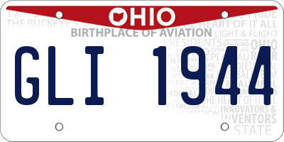 OH license plate GLI1944