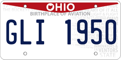 OH license plate GLI1950