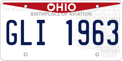 OH license plate GLI1963