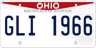 OH license plate GLI1966