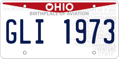 OH license plate GLI1973