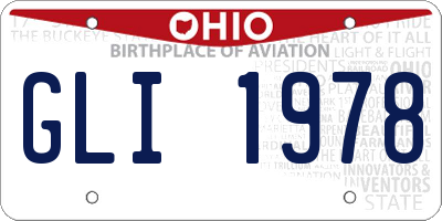 OH license plate GLI1978