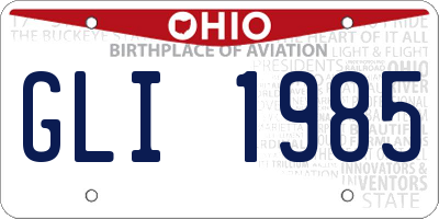 OH license plate GLI1985
