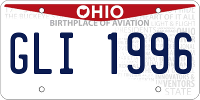 OH license plate GLI1996