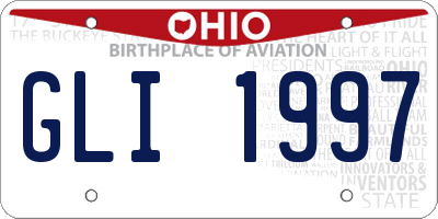 OH license plate GLI1997