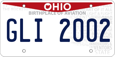 OH license plate GLI2002