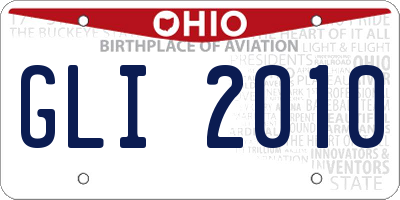 OH license plate GLI2010