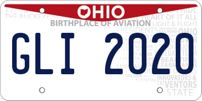 OH license plate GLI2020