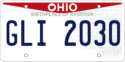 OH license plate GLI2030