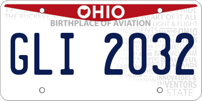 OH license plate GLI2032