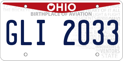 OH license plate GLI2033